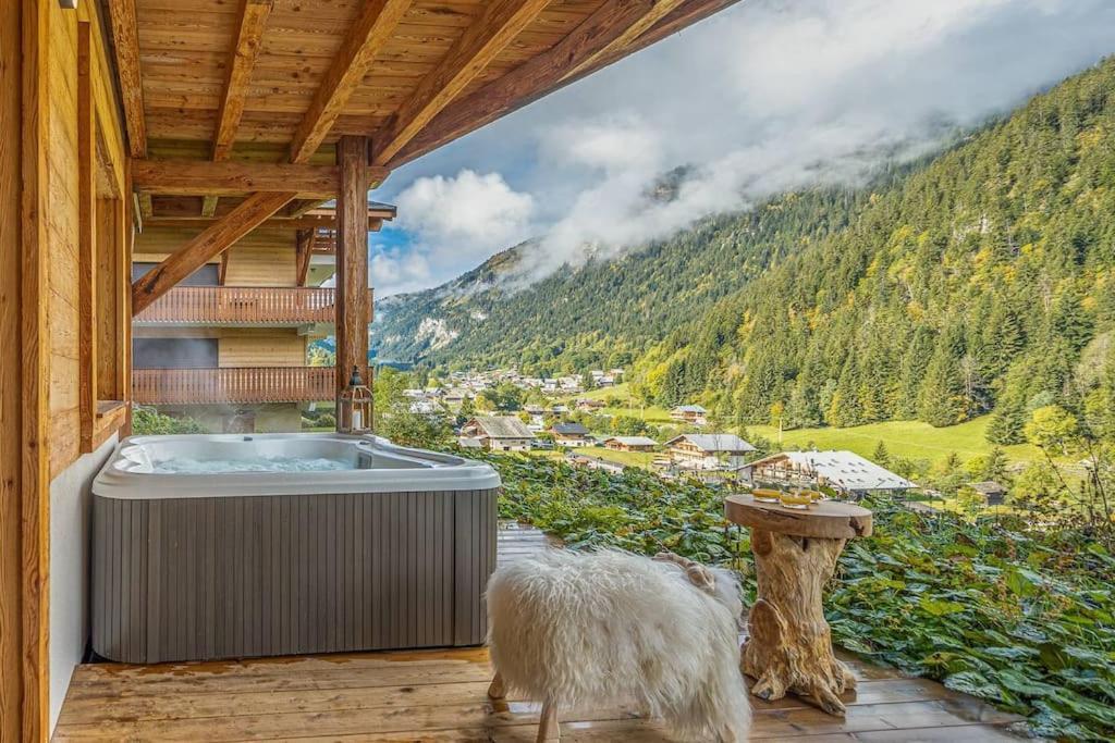 Chalet 1100 - Bo Immobilier Chatel - A Mi-Chemin Du Centre Et Du Linga - Jacuzzi Sauna Et Cheminee Εξωτερικό φωτογραφία